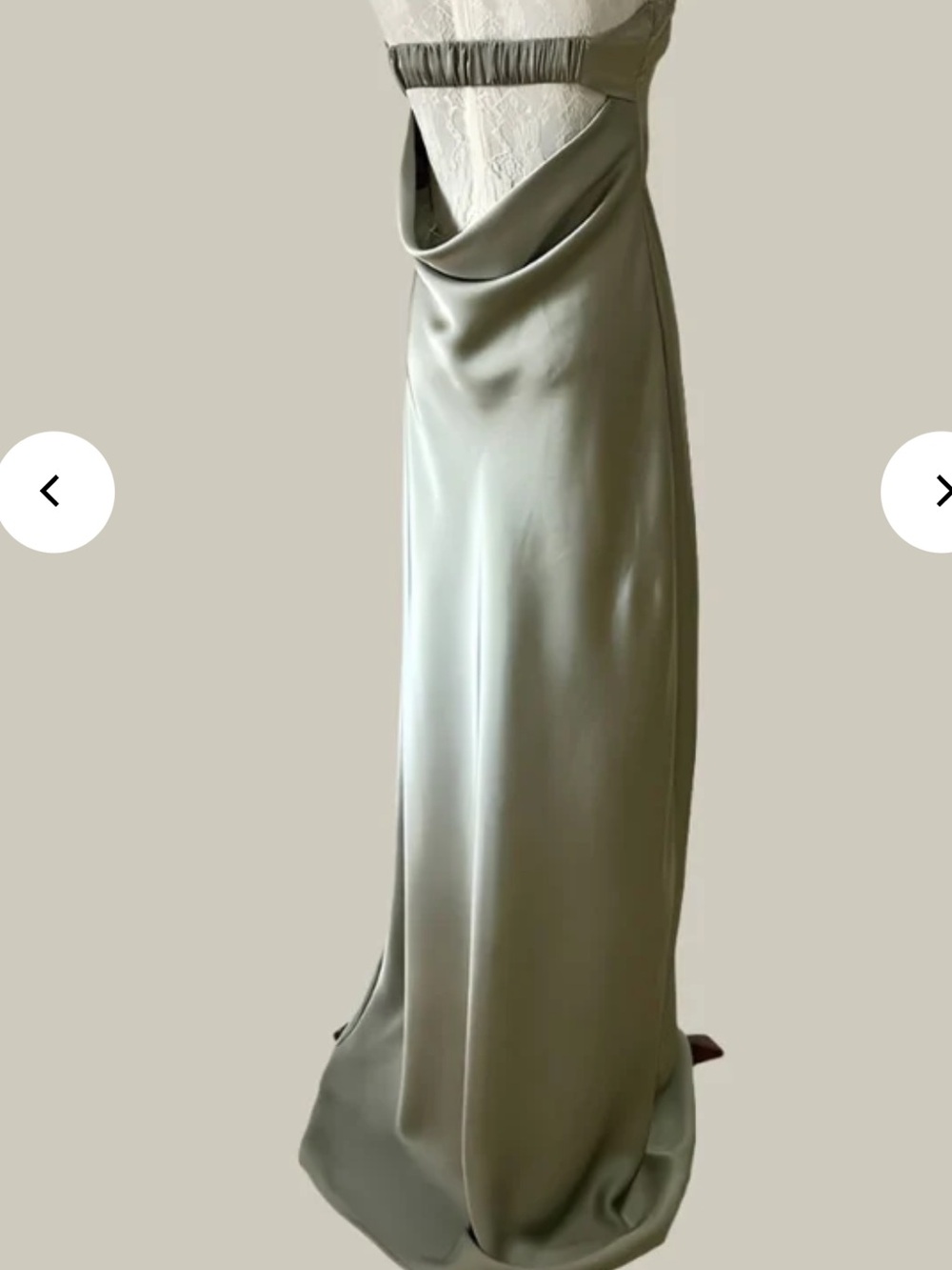 AKIRA Strapless Slip Dress in Olive Sage - Picture 3 of 11